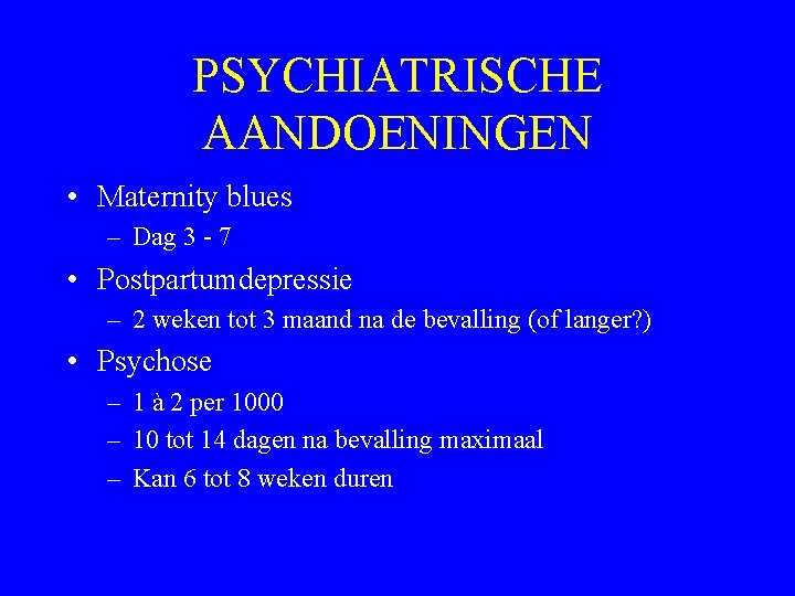 Postpartumrichtlijnen Ivm Short Stay Dienst Gynaecologie Nieuwigheden Prenataal