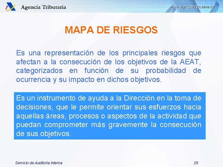 MAPA DE RIESGOS Es una representación de los principales riesgos que afectan a la MAPA DE RIESGOS Es una representación de los principales riesgos que afectan a la