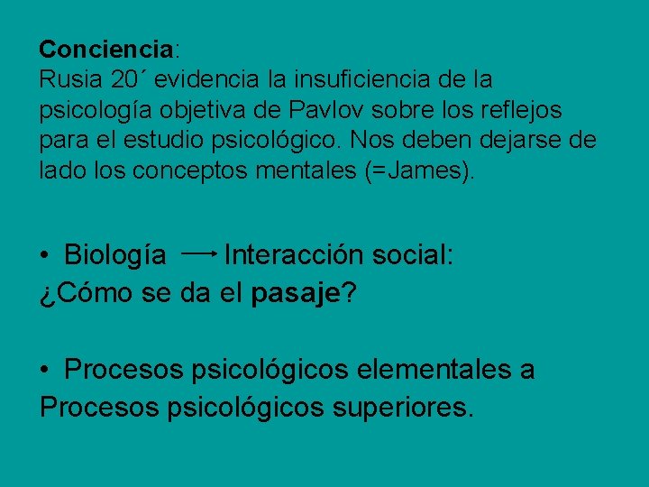 Conciencia: Rusia 20´ evidencia la insuficiencia de la psicología objetiva de Pavlov sobre los