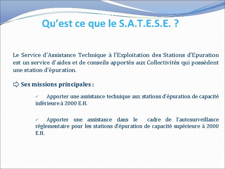 Qu’est ce que le S. A. T. E. S. E. ? Le Service d’Assistance