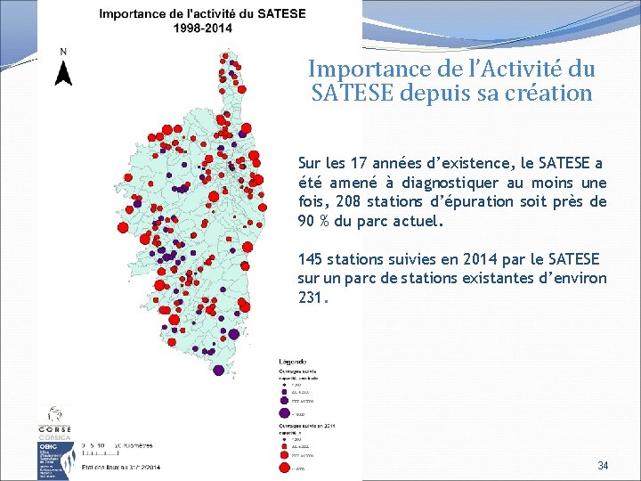 Importance de l’Activité du SATESE depuis sa création Sur les 17 années d’existence, le