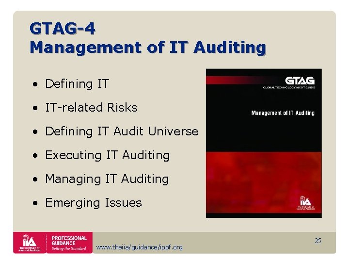 GTAG-4 Management of IT Auditing • Defining IT • IT-related Risks • Defining IT