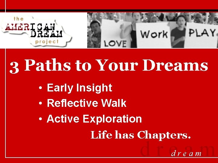 3 Paths to Your Dreams • Early Insight • Reflective Walk • Active Exploration