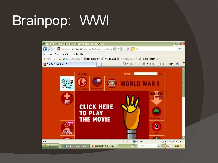 Brainpop: WWI Brainpop: WWI