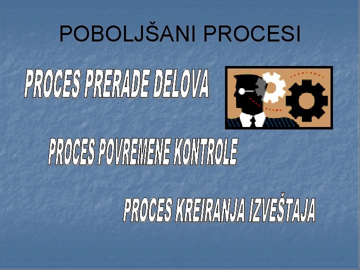 POBOLJŠANI PROCESI POBOLJŠANI PROCESI