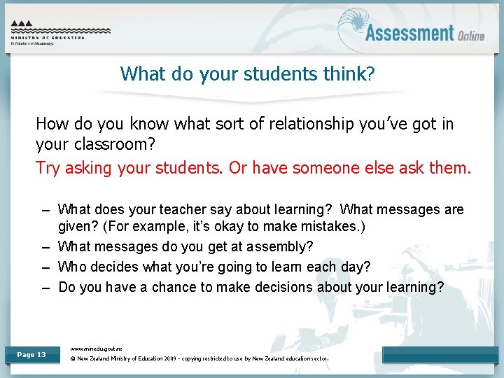 What do your students think? How do you know what sort of relationship you’ve