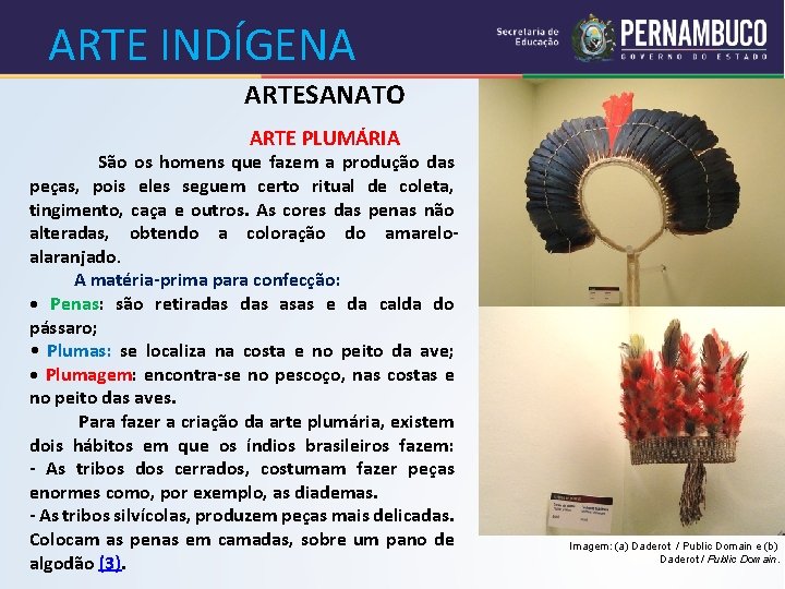 ARTE INDÍGENA ARTESANATO ARTE PLUMÁRIA São os homens que fazem a produção das peças,