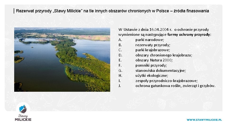 | Rezerwat przyrody „Stawy Milickie” na tle innych obszarów chronionych w Polsce – źródła