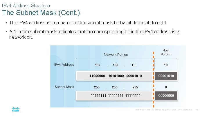 IPv 4 Address Structure The Subnet Mask (Cont. ) § The IPv 4 address