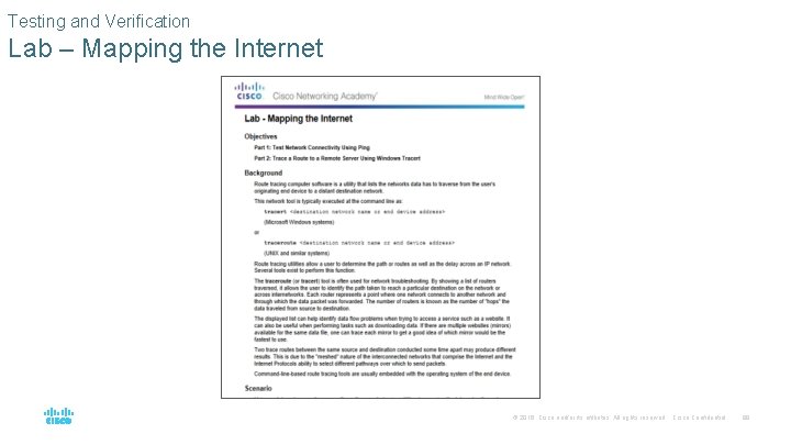 Testing and Verification Lab – Mapping the Internet © 2016 Cisco and/or its affiliates.