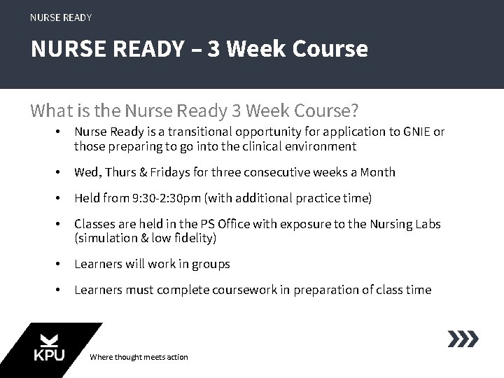 NURSE READY – 3 Week Course What is the Nurse Ready 3 Week Course?