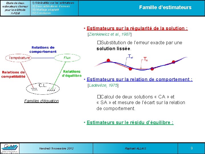 Etude de deux estimateurs d’erreur pour la méthode X-FEM I) Généralités sur les estimateurs