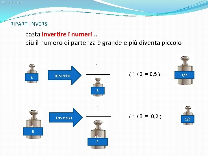 © R. Ramondetti RIPARTI INVERSI basta invertire i numeri. . più il numero di