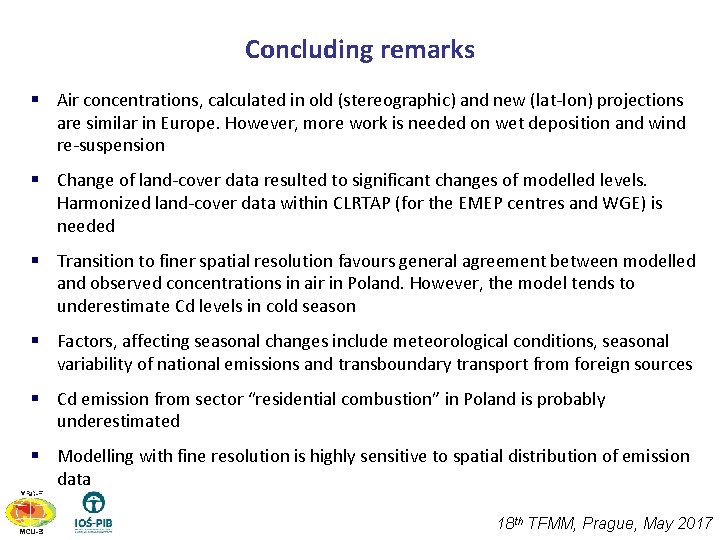 Concluding remarks § Air concentrations, calculated in old (stereographic) and new (lat-lon) projections are