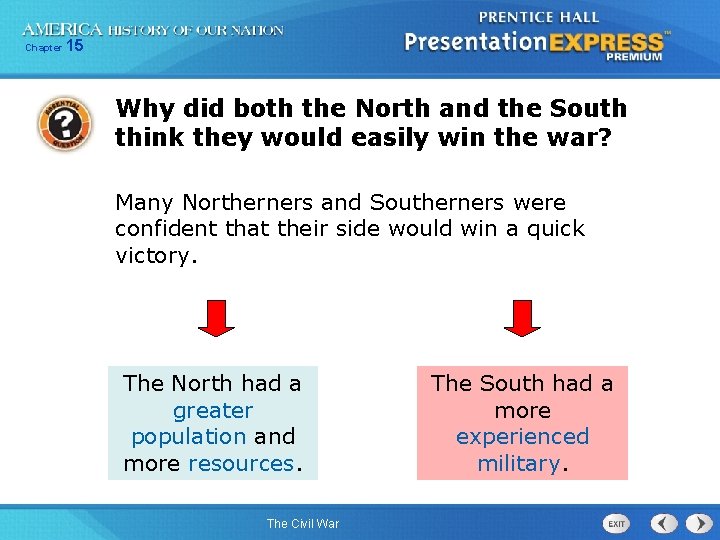 Chapter 15 Why did both the North and the South think they would easily