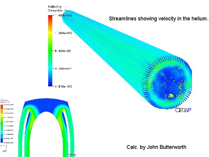 Streamlines showing velocity in the helium. Calc. by John Butterworth 
