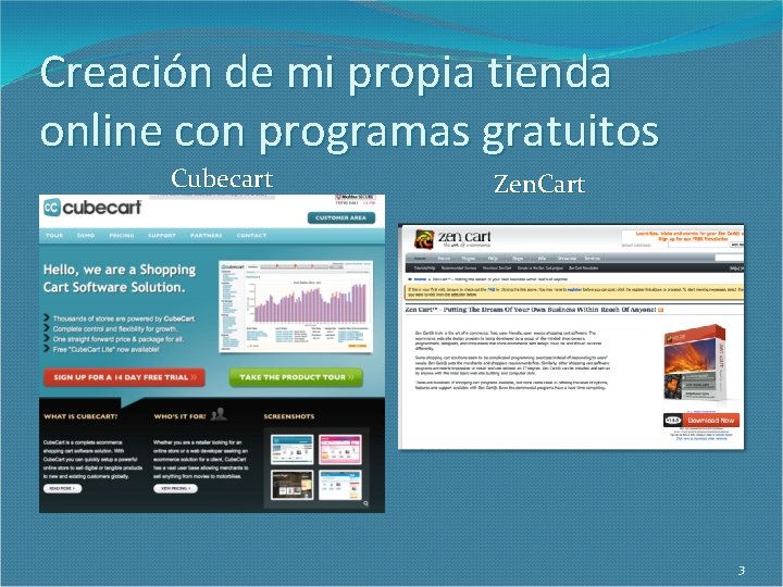 Creación de mi propia tienda online con programas gratuitos Cubecart Zen. Cart 3 