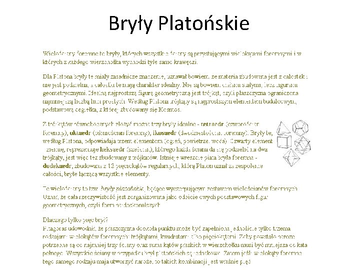 Bryły Platońskie 