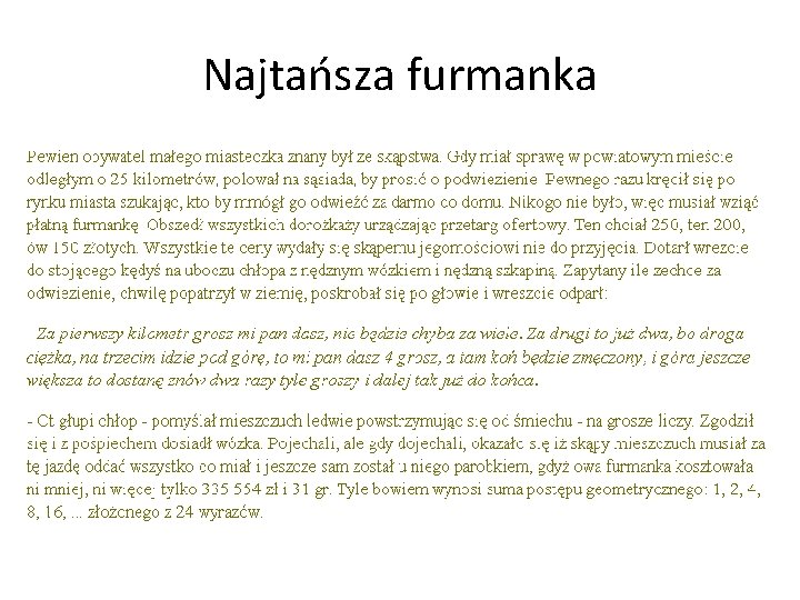 Najtańsza furmanka 