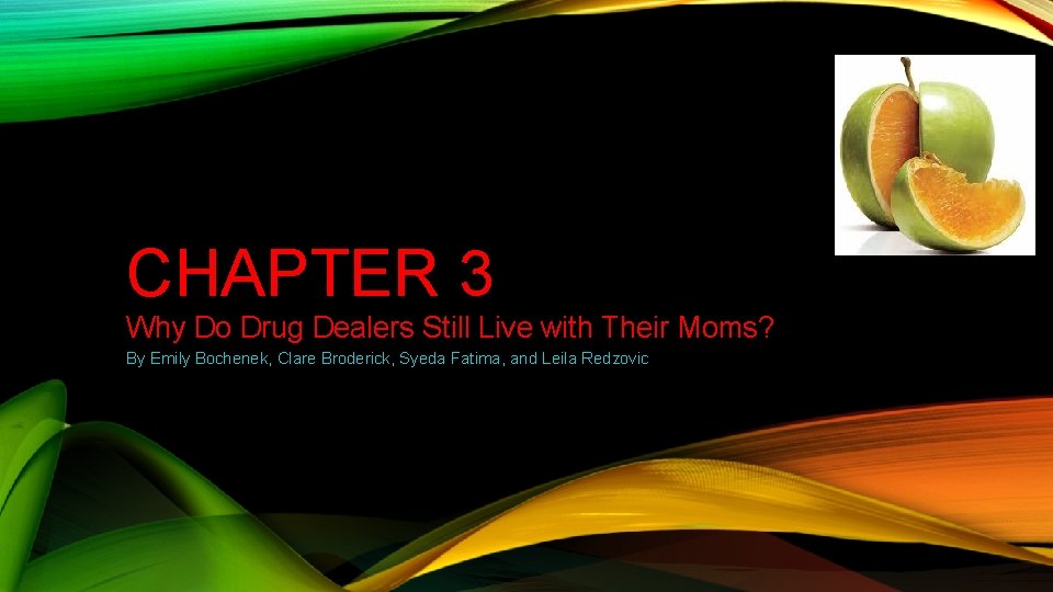 CHAPTER 3 Why Do Drug Dealers Still Live with Their Moms? By Emily Bochenek, CHAPTER 3 Why Do Drug Dealers Still Live with Their Moms? By Emily Bochenek,