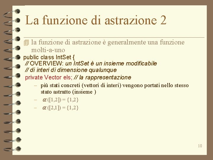 La funzione di astrazione 2 4 la funzione di astrazione è generalmente una funzione