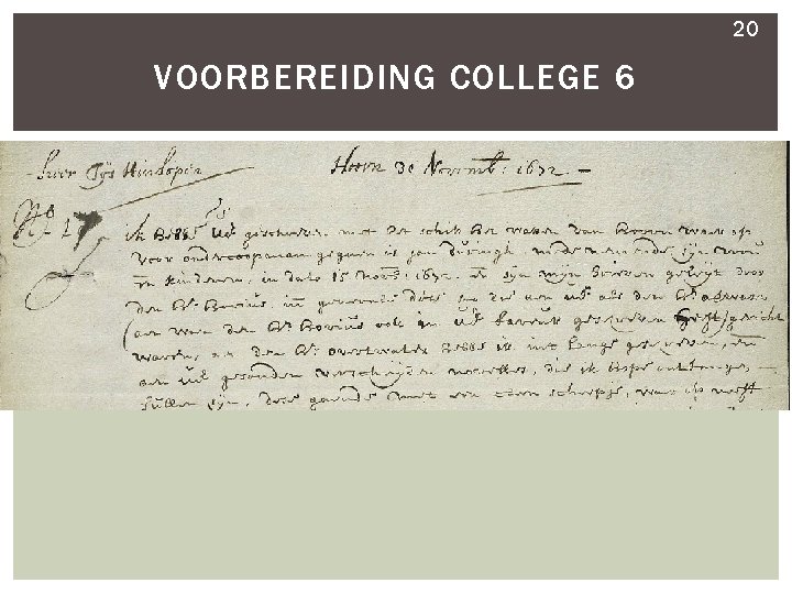 20 VOORBEREIDING COLLEGE 6 