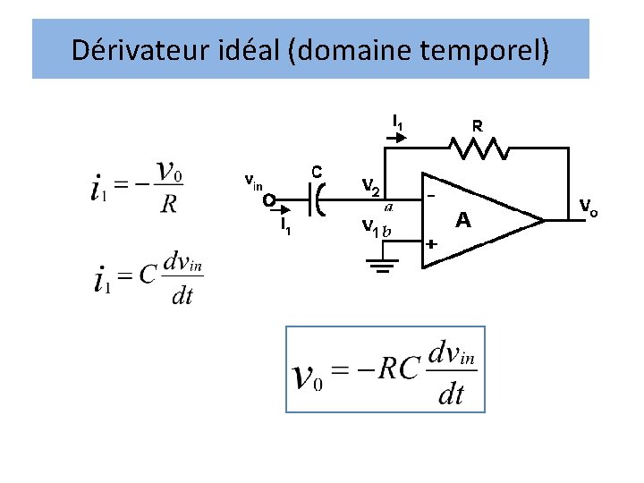 Dérivateur idéal (domaine temporel) 