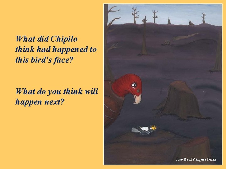 What did Chipilo think had happened to this bird’s face? What do you think