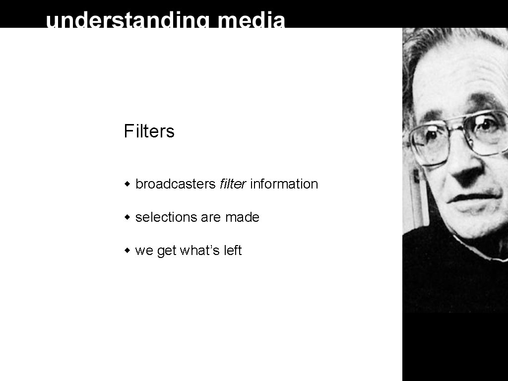 Filters broadcasters filter information selections are made we get what’s left Filters broadcasters filter information selections are made we get what’s left