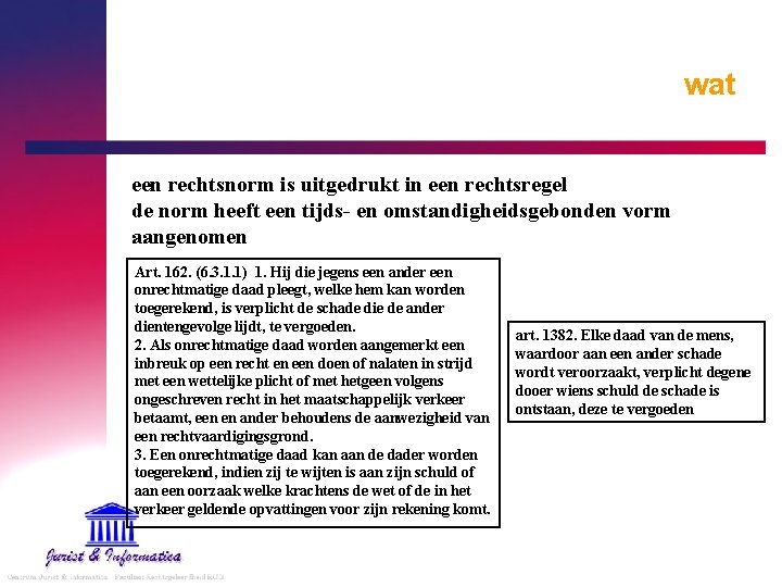 wat een rechtsnorm is uitgedrukt in een rechtsregel de norm heeft een tijds- en