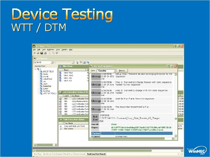 Device Testing WTT / DTM 