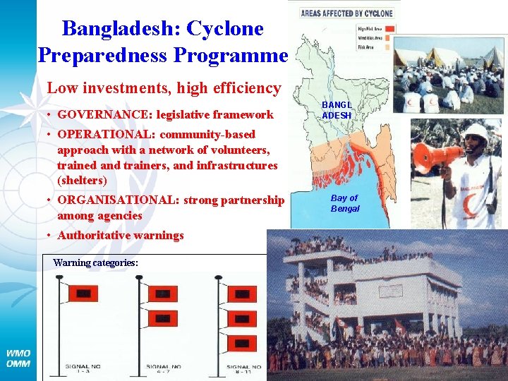 Bangladesh: Cyclone Preparedness Programme Low investments, high efficiency • GOVERNANCE: legislative framework BANGL ADESH