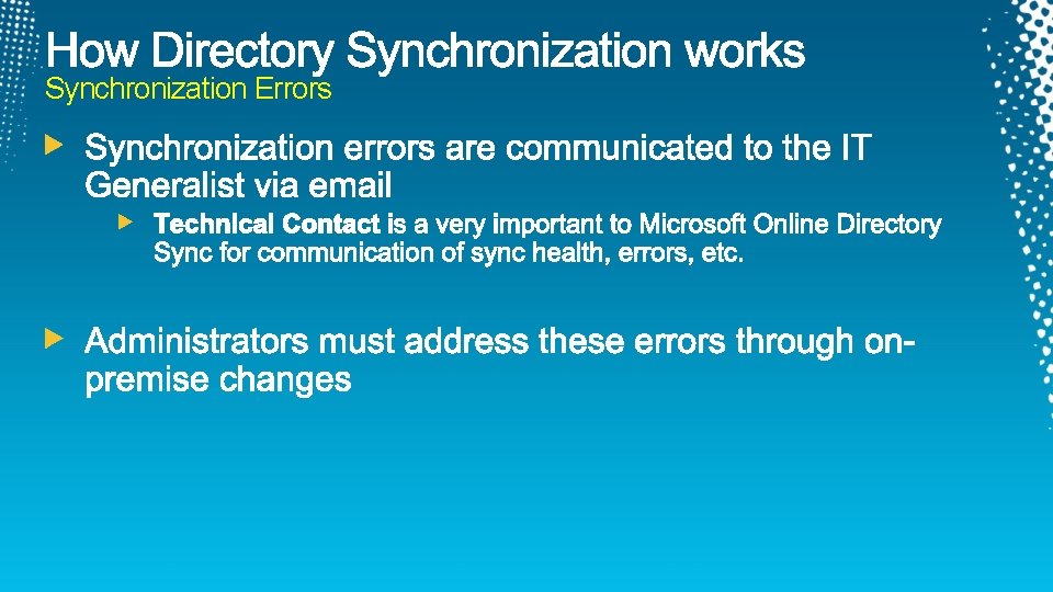 Synchronization Errors 