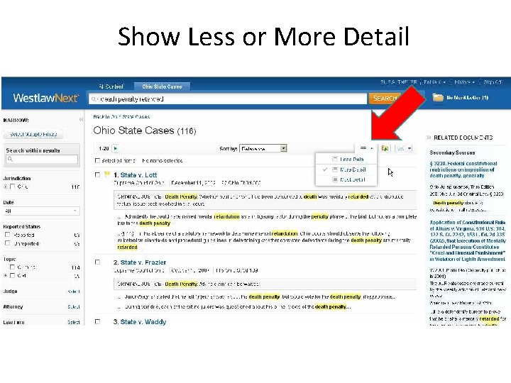 Show Less or More Detail 