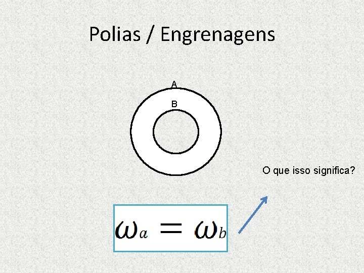 Polias / Engrenagens A B O que isso significa? 