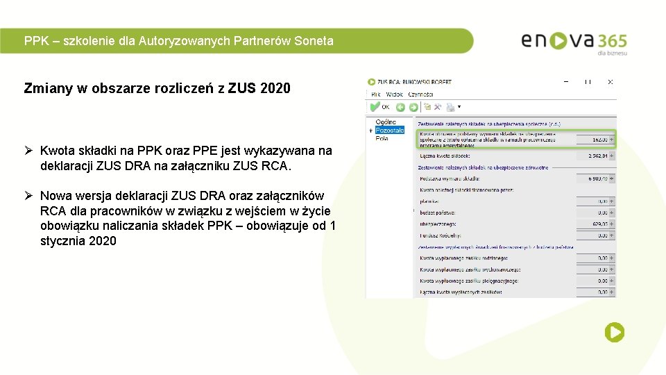 PPK – szkolenie dla Autoryzowanych Partnerów Soneta Zmiany w obszarze rozliczeń z ZUS 2020