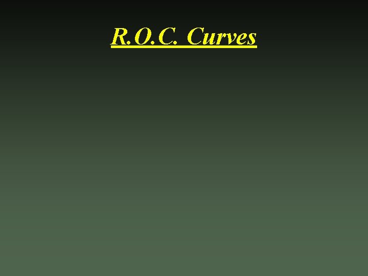 R. O. C. Curves 