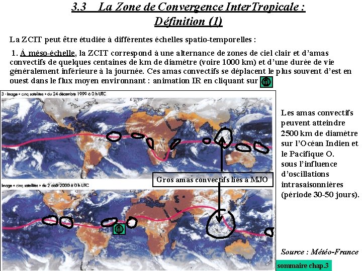 3. 3 La Zone de Convergence Inter. Tropicale : Définition (1) La ZCIT peut
