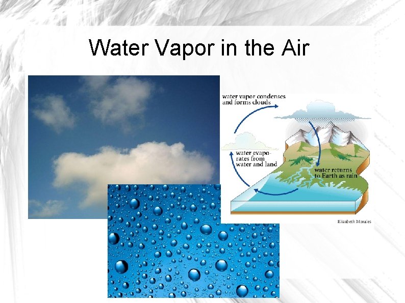 Water Vapor in the Air 