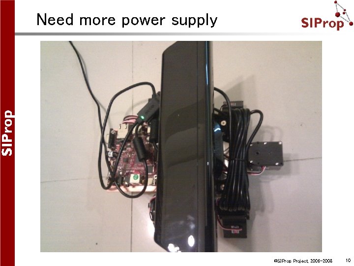 Need more power supply ©SIProp Project, 2006 -2008 10 