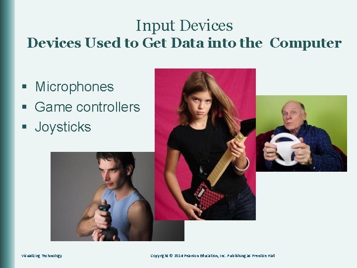 Input Devices Used to Get Data into the Computer § Microphones § Game controllers