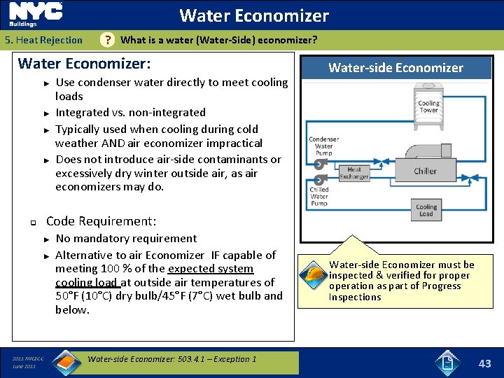 Water Economizer 5. Heat Rejection What is a water (Water-Side) economizer? ? Water Economizer: