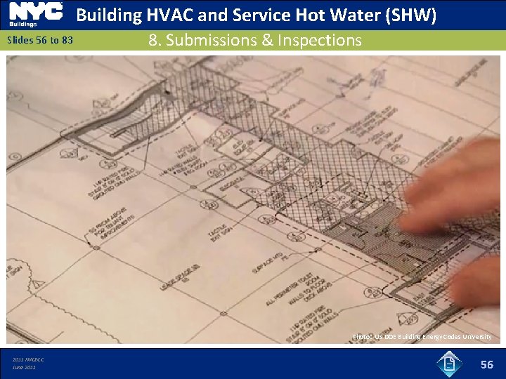 Building HVAC and Service Hot Water (SHW) Slides 56 to 83 8. Submissions &