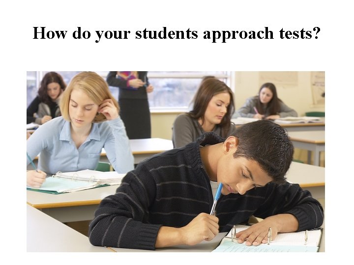 How do your students approach tests? 
