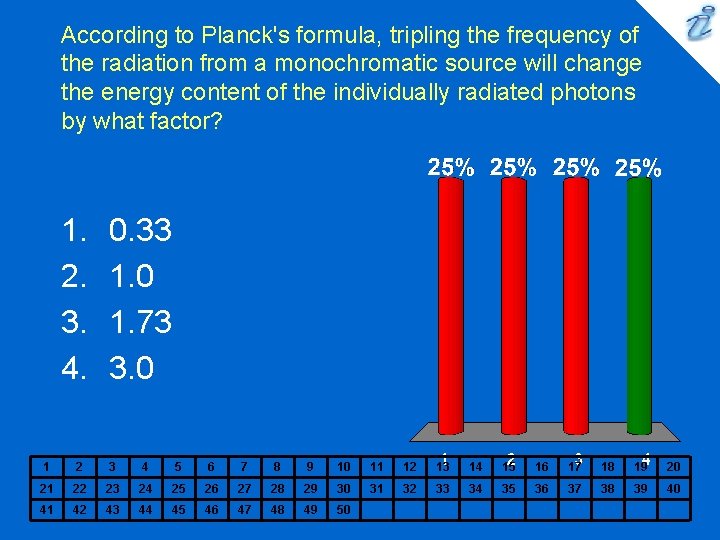 According to Planck's formula, tripling the frequency of the radiation from a monochromatic source