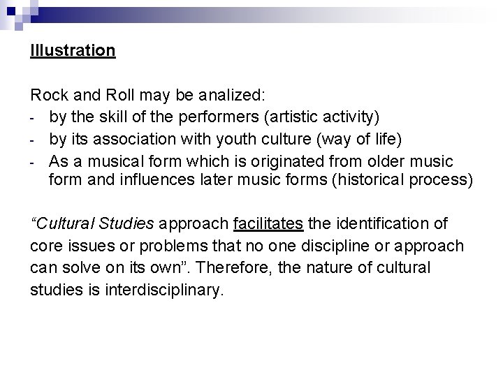 Illustration Rock and Roll may be analized: - by the skill of the performers