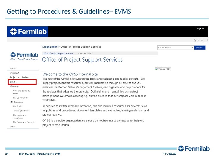 Getting to Procedures & Guidelines– EVMS 24 Rich Marcum | Introduction to EVM 11/24/2020