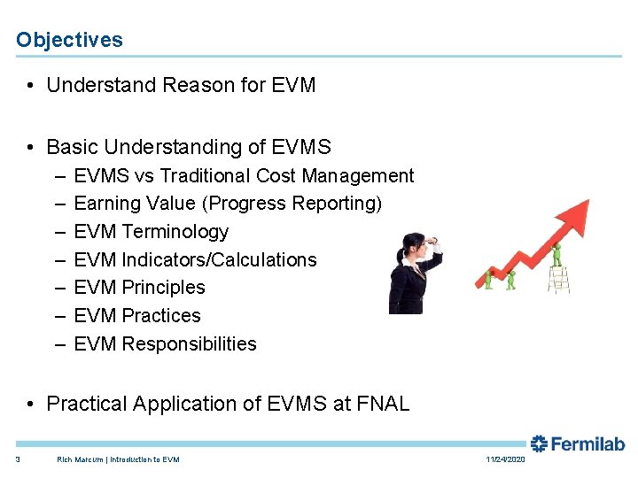 Objectives • Understand Reason for EVM • Basic Understanding of EVMS – – –