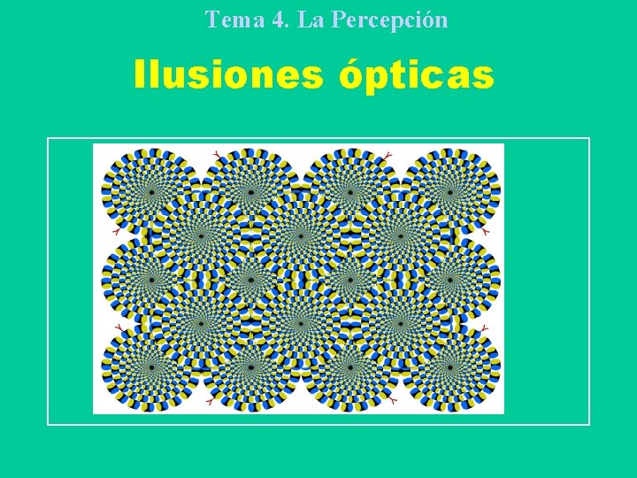 Tema 4. La Percepción Ilusiones ópticas 