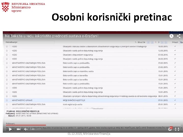 Osobni korisnički pretinac 01. 12. 2015, Ministarstvo financija Osobni korisnički pretinac 01. 12. 2015, Ministarstvo financija